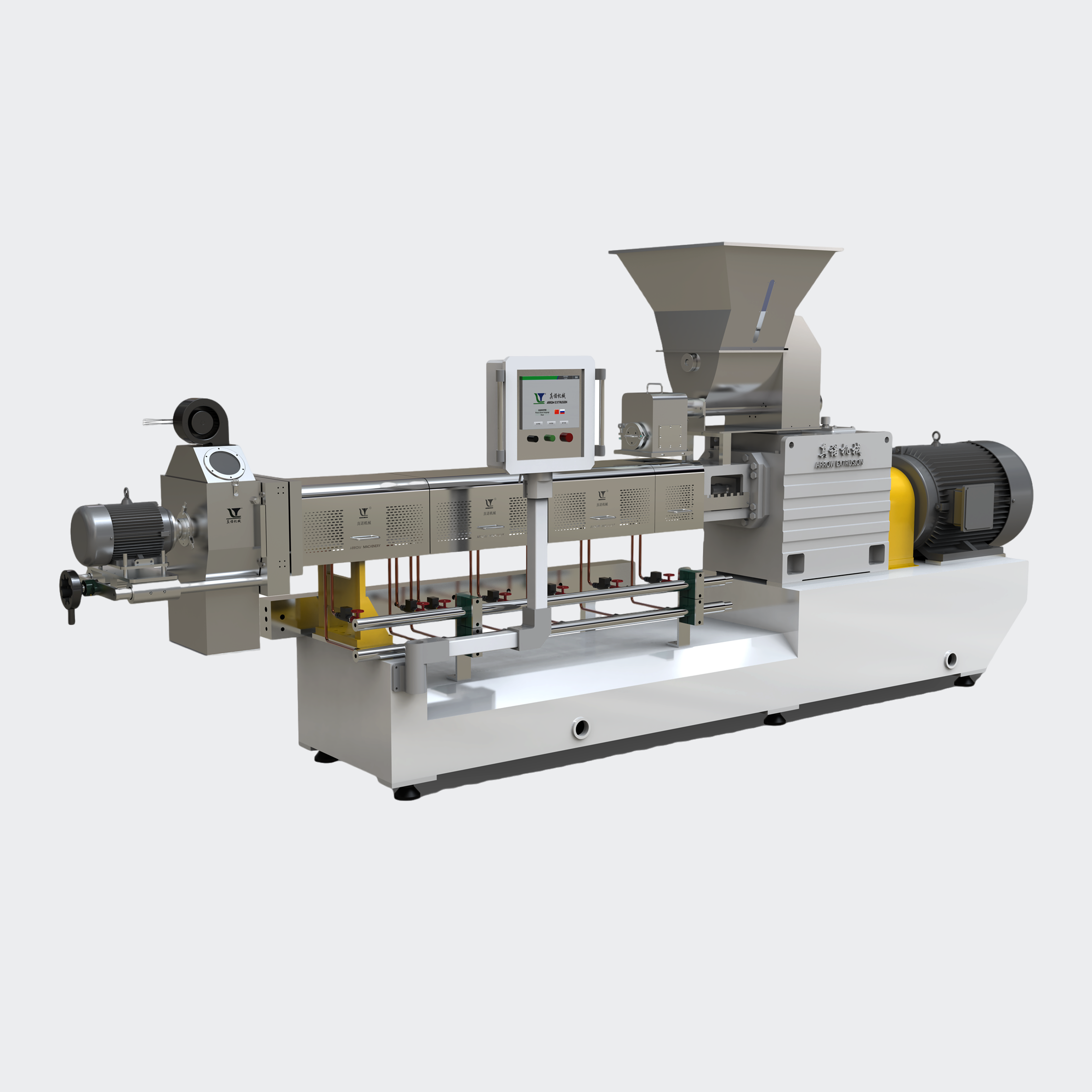 Puffed Food Cereal Chips Twin Screw Extruder Machine