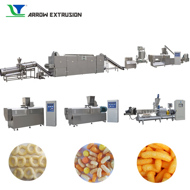 Fully Automatic Corn Puff Snack Extruder Making Machine for Sale
